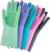 High Quality Multicolor Silicone Kitchen Hand Gloves for Dish Washing - 1 Pair (2 pcs) - Image 4