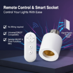 Smart AC220V Wireless remote Control Lamp Holder With Timing Adjustment Function Smart Light LED Lamp Base Universal