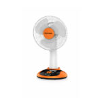 Kennede KN‑2932S Rechargeable Table Fan 12 Inch – Orange & Green